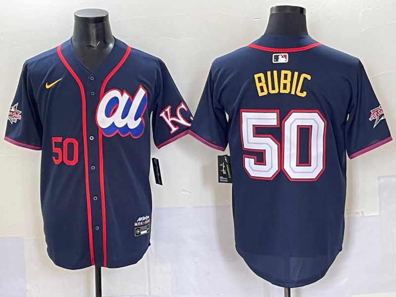Men 2025 Kansas City Royals #50 Bubic Drak blue Nike MLB All Star jersey style 2->kansas city royals->MLB Jersey